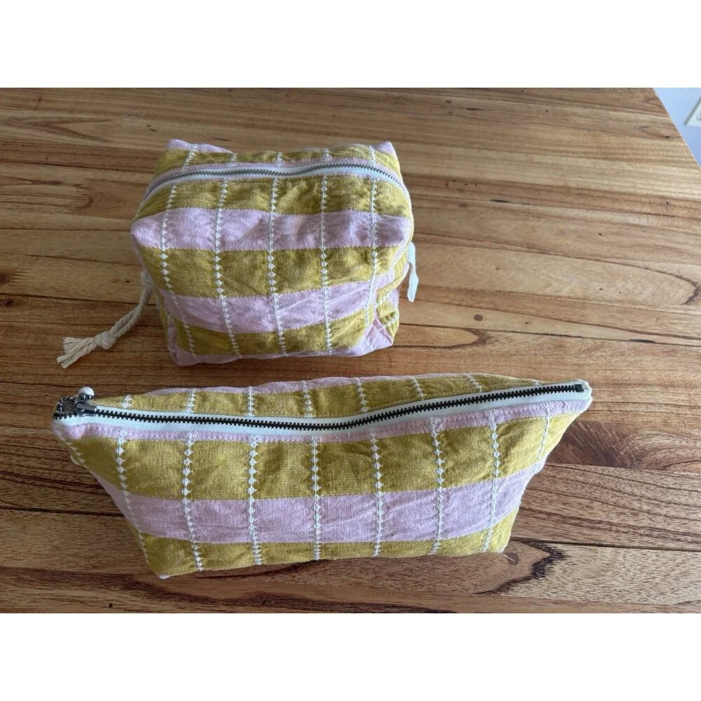 Upcycled Make Up Bag Set